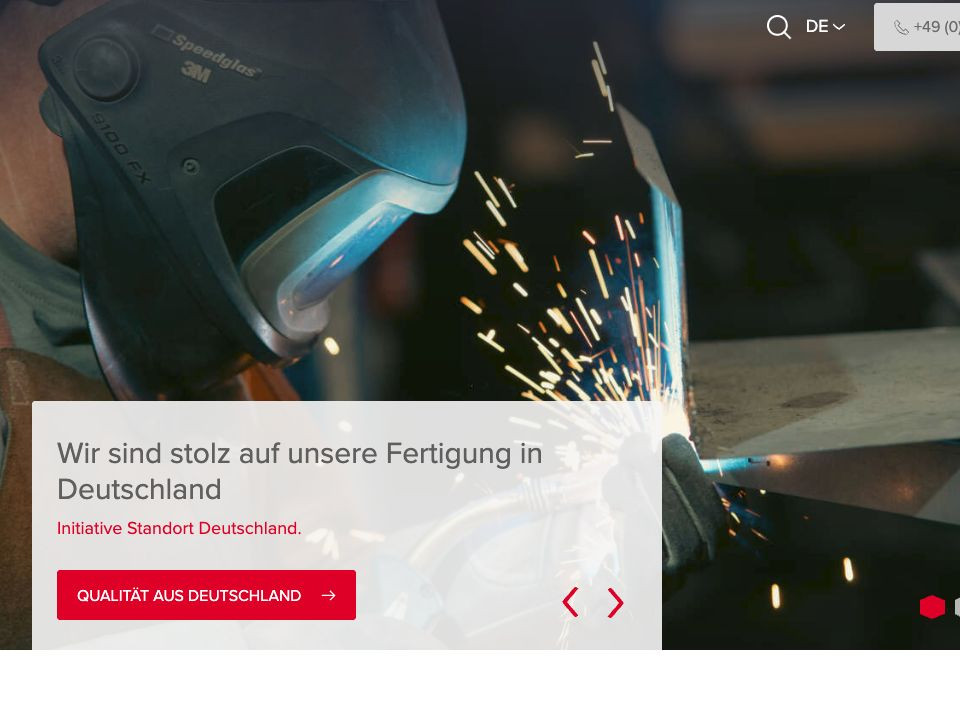 Website von KMW – Bildschirmansicht